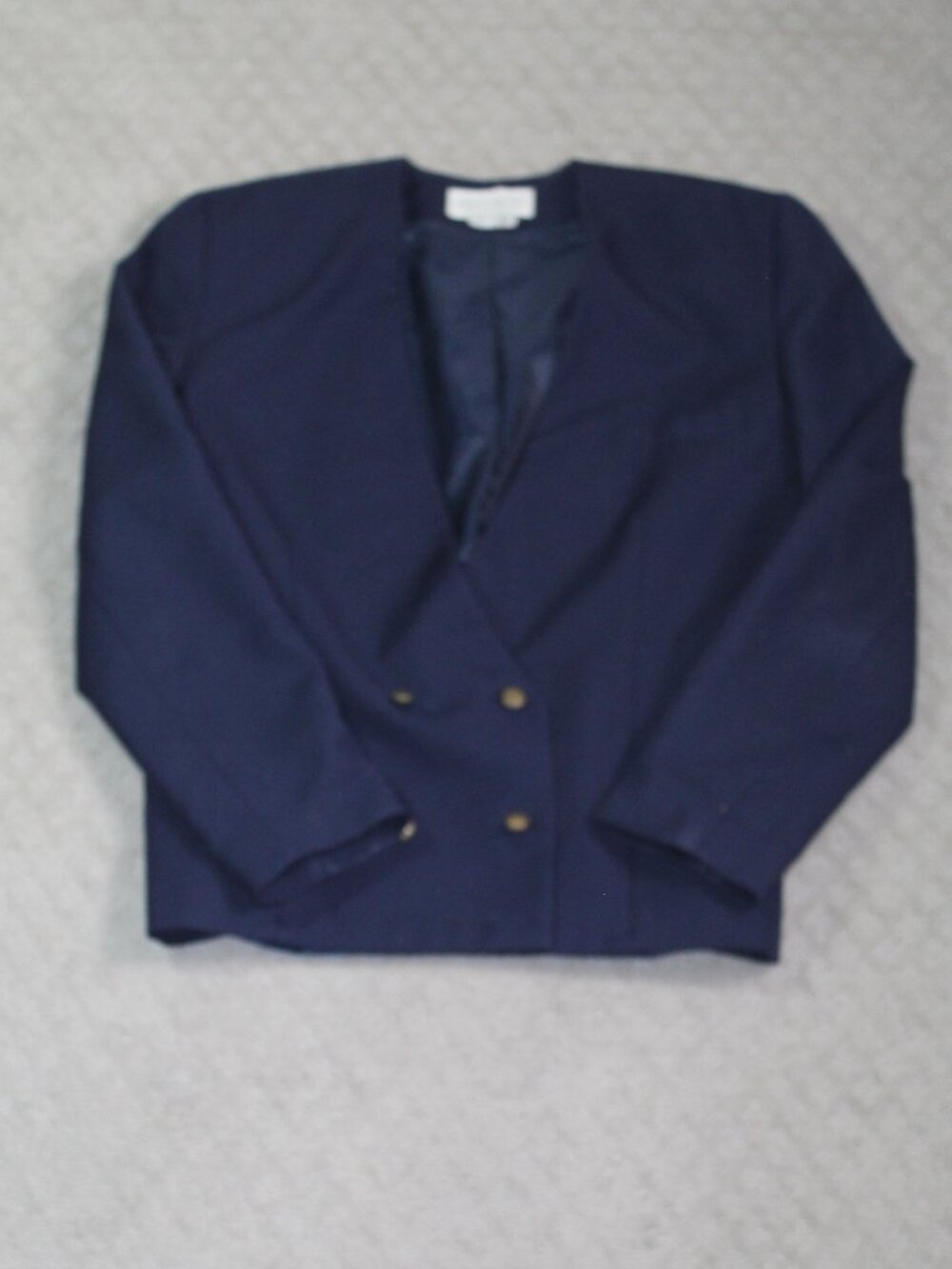 Vintage Inversions by Shipnshore Sz 8 USA Union Made Double Breasted Blue Blazer